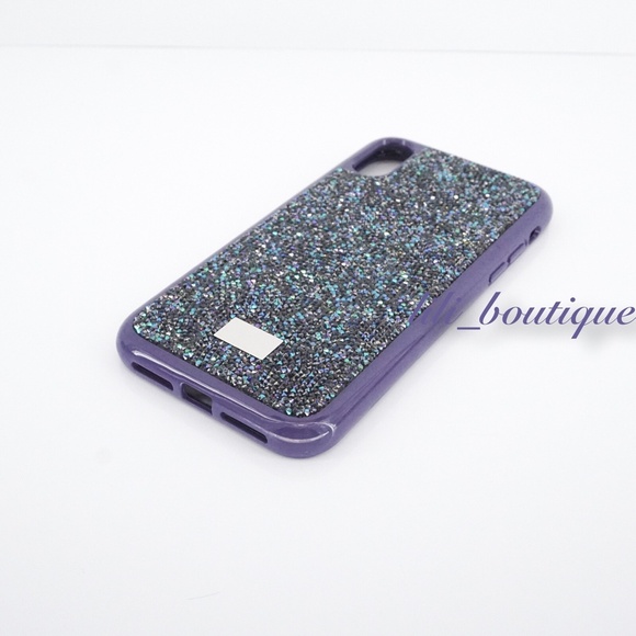 NIB New Swarovski 5478874 Glam Rock Smartphone Case Cover iPhone XR Purple Multi - Picture 5 of 10